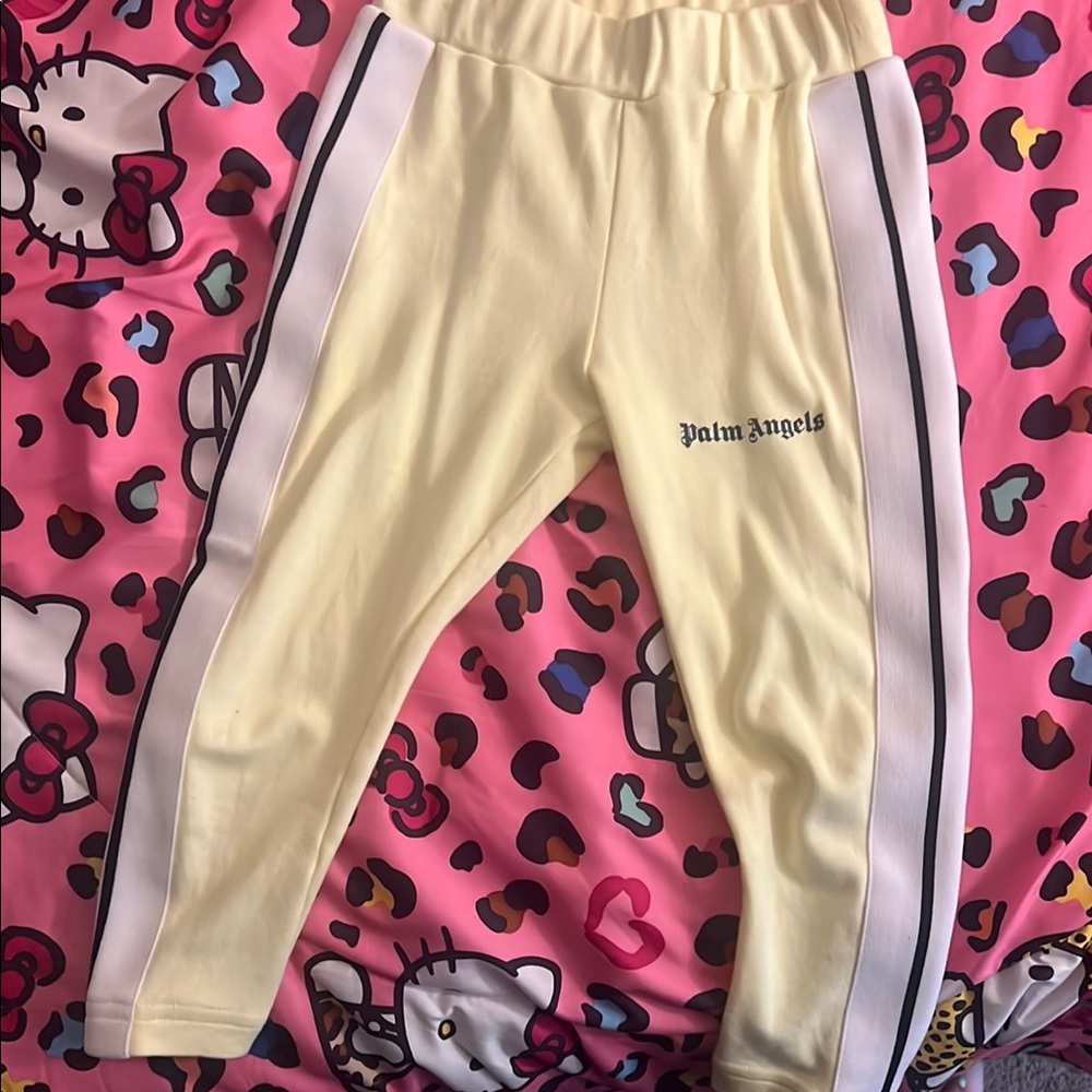 Palm Angels Kids Yellow Track Pants